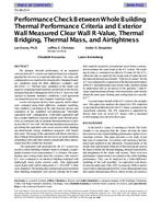 TO-98-25-4 — Performance Check Between Whole Building Thermal Performance Criteria and Exterior Wall Measured Clear Wall R-Value, Thermal Bridging, Thermal Mass, and Airtightness
