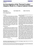 SF-98-11-5 — An Investigation of the Thermal Comfort Adaptive Model in a Tropical Upland Climate