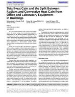 SF-98-29-3 (RP-822) — Total Heat Gain and the Split Between Radiant and Convective Heat Gain from Office and Laboratory Equipment in Buildings (same as 4125)