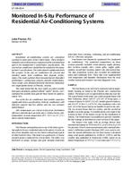 SF-98-30-4 — Monitored In-Situ Performance of Residential Air-Conditioning Systems