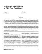 Monitoring Performance of EIFS Clad Dwellings