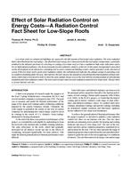 Effect of Solar Radiation Control on Energy CostsÃ¢Â€Â”A Radiation Control Fact Sheet for Low-Slope Roofs