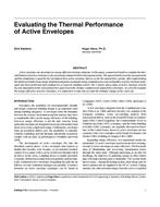 Evaluating the Thermal Performance of Active Envelopes