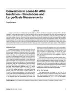 Convection in Loose-fill Attic InsulationÃ¢Â€Â”Simulations and Large-Scale Measurements