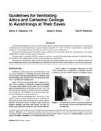 Guidelines for Ventilating Attics and Cathedral Ceilings to Avoid Icings at Their Eaves