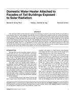 Domestic Water Heater Attached to Facades of Tall Buildings Exposed to Solar Radiation