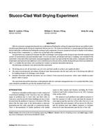 Stucco-Clad Wall Drying Experiment