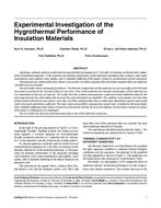 Experimental Investigation of the Hygrothermal Performance of Insulation Materials
