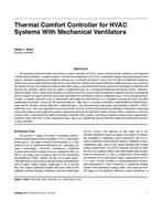Thermal Comfort Controller for HVAC Systems With Mechanical Ventilators
