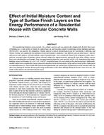 Effect of Initial Moisture Content and Type of Surface Finish Layers on the Energy Performance of a Residential House with Cellular Concrete Walls