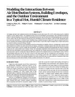 Modeling the Interactions Between Air Distribution Systems, Building Envelopes, and the Outdoor Environment in a Typical Hot, Humid Climate Residence