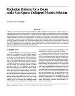 Radiation Balance for a Room and a Sun Space: Collapsed Matrix Solution