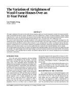 The Variation of Airtightness of Wood-Frame Houses Over an 11-Year Period
