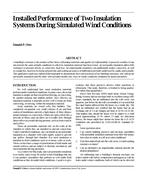Installed Performance of Two Insulation Systems During Simulated Wind Conditions