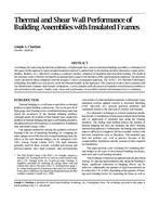 Thermal and Shear Wall Performance of Building Assemblies with Insulated Frames