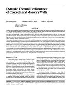 Dynamic Thermal Performance of Concrete and Masonry Walls
