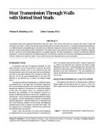 Heat Transmission Through Walls with Slotted Steel Studs