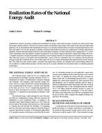 Realization Rates of the National Energy Audit