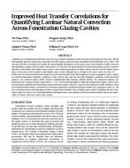 Improved Heat Transfer Correlations for Quantifying Laminar Natural Convection Across Fenestration Glazing Cavities