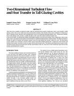 Two-Dimensional Turbulent Flow and Heat Transfer in Tall Glazing Cavities