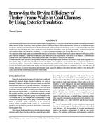 Improving the Drying Efficiency of Timber Frame Walls in Cold Climates by Using Exterior Insulation