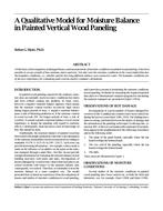 A Qualitative Model for Moisture Balance in Painted Vertical Wood Paneling
