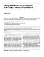 Energy Performance of a Renovated Two-Family House in Massachusetts