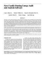 Navy Family Housing Energy Audit and Analysis Software