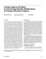 Energy Impacts of Indoor Environmental Quality Modifications to Energy Efficiency Projects