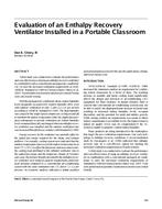 Evaluation of an Enthalpy Recovery Ventilator Installed in a Portable Classroom