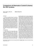 Comparison of Alternative Control Schemes for VAV Systems