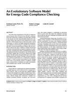 An Evolutionary Software Model for Energy Code Compliance Checking