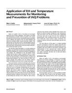 Application of RH and Temperature Measurements for Monitoring and Prevention of IAQ Problems