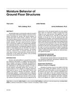 Moisture Behavior of Ground Floor Structures