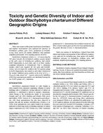 Toxicity and Genetic Diversity of Indoor and Outdoor Stachybotrys Chartarum of Different Geographic Origins