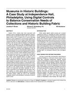 Museums in Historic Buildings: A Case Study at Independence Hall, Philadelphia, Using Digital Controls to Balance Conservation Needs of Collections and Historic Building Fabric