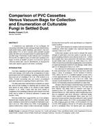 Comparison of PVC Cassettes Versus Vacuum Bags for Collection and Enumeration of Culturable Fungi in Settled Dust