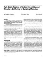 Full-Scale Testing of Indoor Humidity and Moisture Buffering in Building Materials