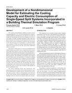HI-02-18-3 — Development of a Nondimensional Model for Estimating the Cooling Capacity and Electric Consumption of Single-Speed Split Systems Incorporated in Building Thermal Simulation Program