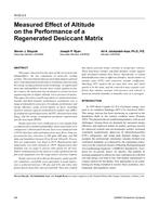 HI-02-02-3 — Measured Effect of Altitude on the Performance of a Regenerated Desiccant Matrix
