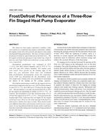 4582 (RP-1002) — Frost/Defrost Performance of a Three-Row Fin Staged Heat Pump Evaporator