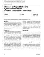 CH-09-007 (RP-1319) — Influence of Aspect Ratio and Hydraulic Diameter on Flat Oval Elbow Loss Coefficients