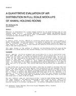 DA-88-03-3 — A Quantitative Evaluation of Air Distribution in Full Scale Mock-Ups of Animal Holding Rooms