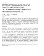 DA-88-20-3 (RP-442) — Effects of Temperature, Relative Humidity and Storage Time on the Transpiration Coefficients of Selected Perishables