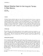 HI-85-05-2 — Design Weather Data for the Irregular Terrain in New Mexico