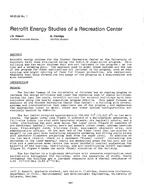 HI-85-28-1 — Retrofit Energy Studies of a Recreation Center