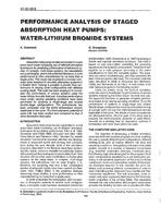 AT-90-30-6 — Performance Analysis of Staged Absorption Heat Pumps: Water-Lithium Bromide Systems