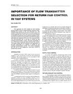AT-90-17-4 — Importance of Flow Transmitter Selection for Return Fan Control in VAV Systems