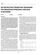 3370 — On the Multiple Tracer Gas Techniques for Measuring Interzonal Airflows in Buildings (same as AT-90-5-4)