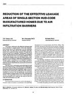 3303 — Reduction of the Effective Leakage Areas of Single-Section HUD-Code Manufactured Homes Due to Air Infiltration Barriers